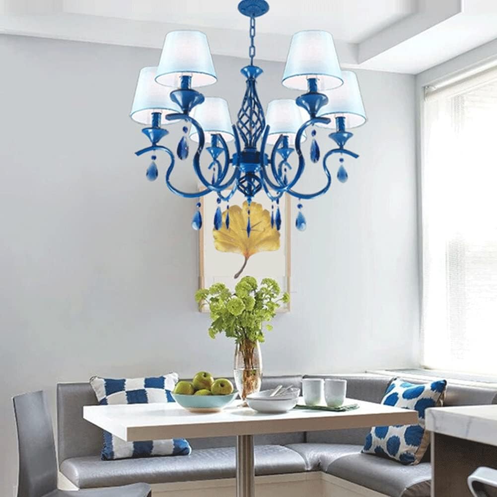 Industrial Pendant Light American Style Minimalist Candle Chandelier European Style Vintage Crystal Pendant Light Wrought Iron Ceiling Lighting Fixture Lamp for Dining Room Bathroom Foyer Living Room