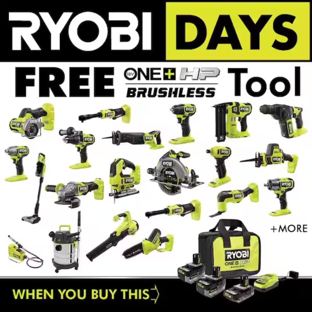 RYOBI ONE+ 18V Lithium-Ion HIGH Performance Starter Kit with 2.0 Ah Battery, 4.0 Ah Battery, 6.0 Ah Battery, Charger, and Bag