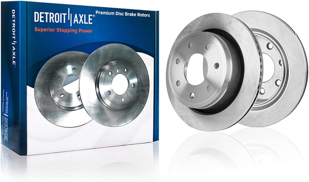 Detroit Axle - 10pc Brake Kit for 2012 2013 2014 Ford F-150, Disc Brakes Rotors Ceramic Brake Pads with Hardware Replacement : 13.78' inch Front and 13.70' inch Rear Rotors