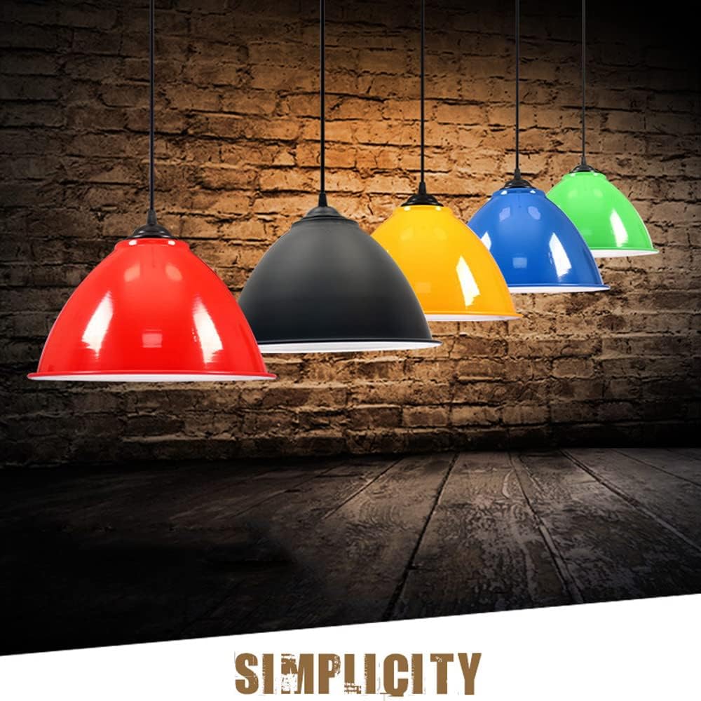 Modern and Simple Colored Wrought Iron Creative Metal Pendant Light Fixtures 1-Light for Bathroom Kitchen Island Dining Room Farmhouse Barn Lighting