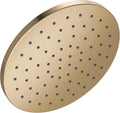 Delta Brushed Gold Rain Shower Head, 10 Inch Metal Large Shower Head Rainfall, Overhead Rain Showerhead, 1.75 GPM Flow Rate, Lumicoat Champagne Bronze 52162-CZ-PR