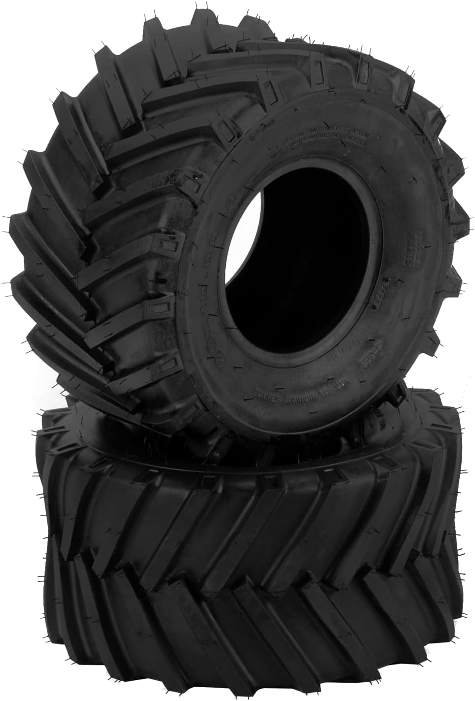 TUFFIOM Set of 2 Lawn Mower Tires 20x10.00-8 4PR Turf Tire for Garden Tractor Riding Lawnmower, Tubeless