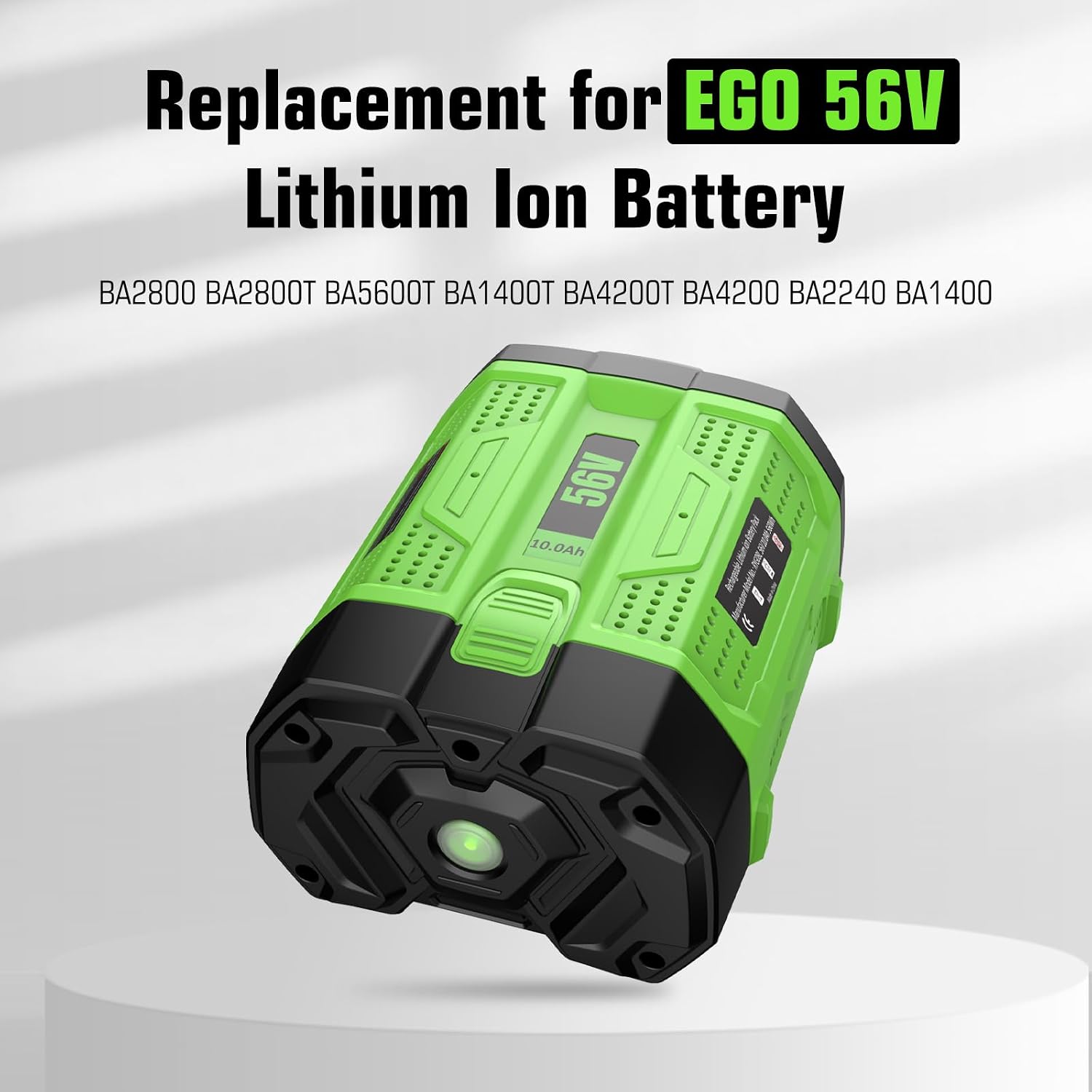 Dosctt [ Next Gen 10,000mAh ] 2 Packs 56V Lithium Ion Battery Replacement for EGO 56V Battery Compatible with All EGO 56V Battery Power Tools CS1604 CS1804 CS1403 HT2400 LB6504 PH1400 Tools Battery