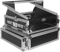 ProX Cases T-2MRLT 2U Rack x 10U Top Mixer DJ Combo Flight Case with Laptop Shelf
