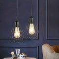 LED Pendant Lamp LED Modern Chandelier Lamp Industrial Pendant Light Metal Wrought Iron Single Head Black Cord Light Fixture,Hallway