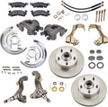 Speedway Motors Deluxe 1964-74 GM Car Front Spindle and Disc Brake Kit - 11' Disc Brakes - Fits A/F/X Body - Improved Stopping Performance - Complete Kit for Easy Installation