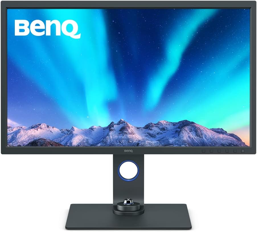 BenQ SW321C Photo Video Editing Monitor 32' 4K UHD | 99% AdobeRGB,100% sRGB,95% P3 | IPS | Hardware Calibrated | 16 bit 3D LUT | DeltaE ≤2 | Uniformity | HLG | AQCOLOR | Ergonomic | USB-C(60W), Black
