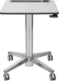 Ergotron – LearnFit Mobile Standing Desk, Adjustable Height Small Rolling Laptop Computer Sit Stand Desk with Wheels for Classroom, Office, Medical or Home Use – Adjusts from 33 to 49 Inches – Grey
