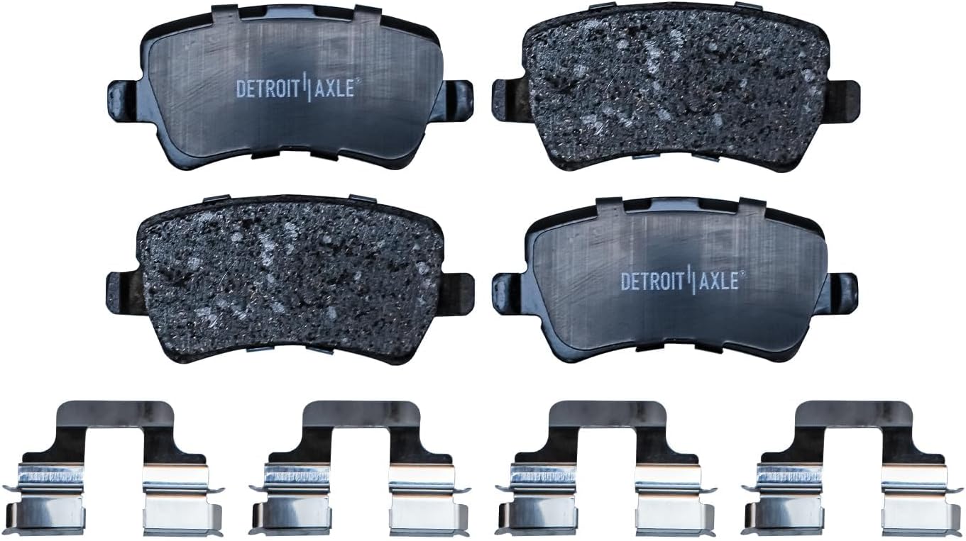Detroit Axle - Brake Kit for 2016 2017 Volvo XC60 Disc Brake Rotors Ceramic Brakes Pads Replacement : 12.76' inch Front and 11.89' inch Rear Rotors