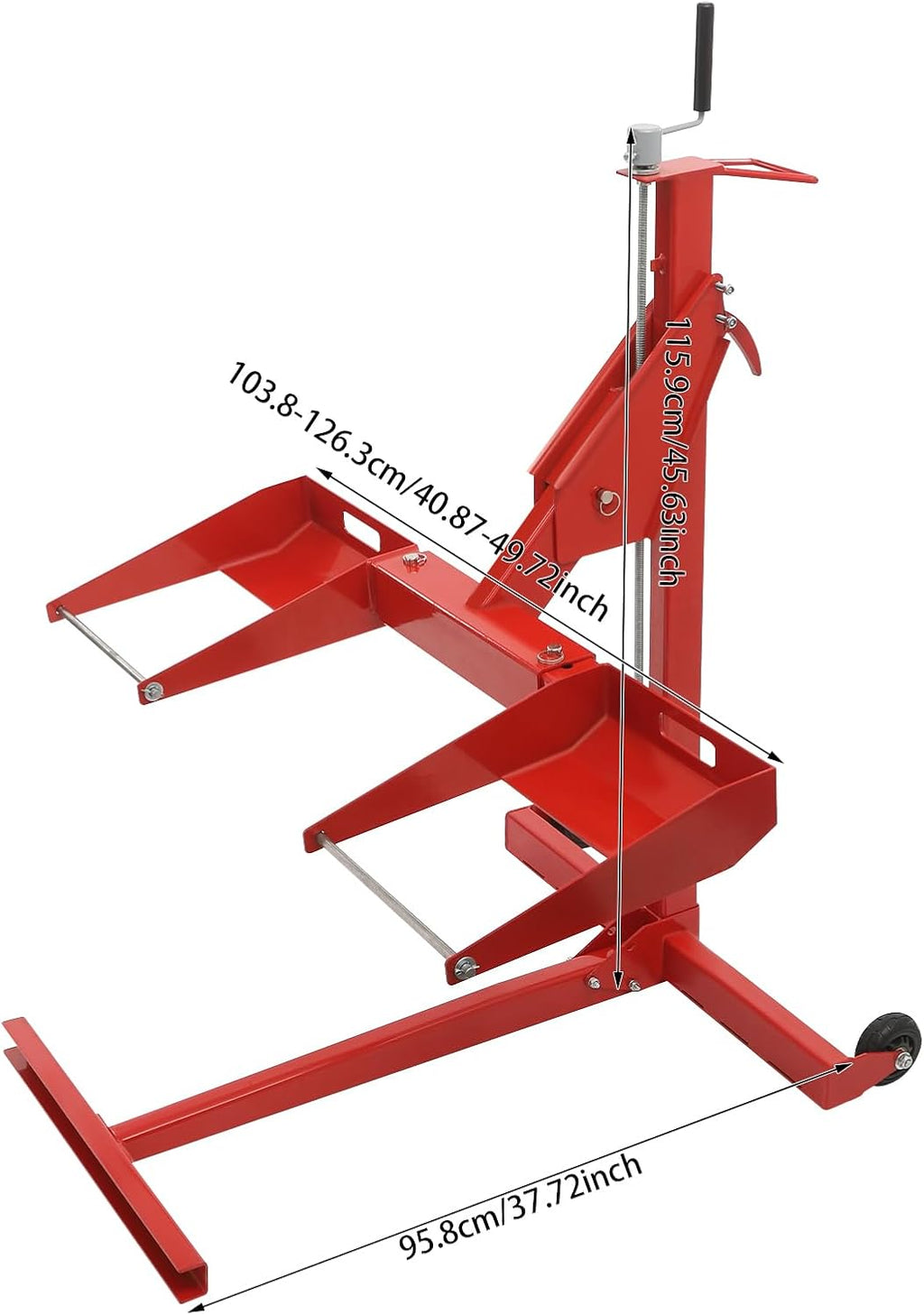 Lawn Mower Lift, 29 Inch Lawn Mower Lift Tool Adjustable Movable Lawn Mower Lift Solid Carbon Steel Lawnmower Lifting Machine for Riding Lawn Mower, Zero Turn Lawn Mowers (450lbs Regular)