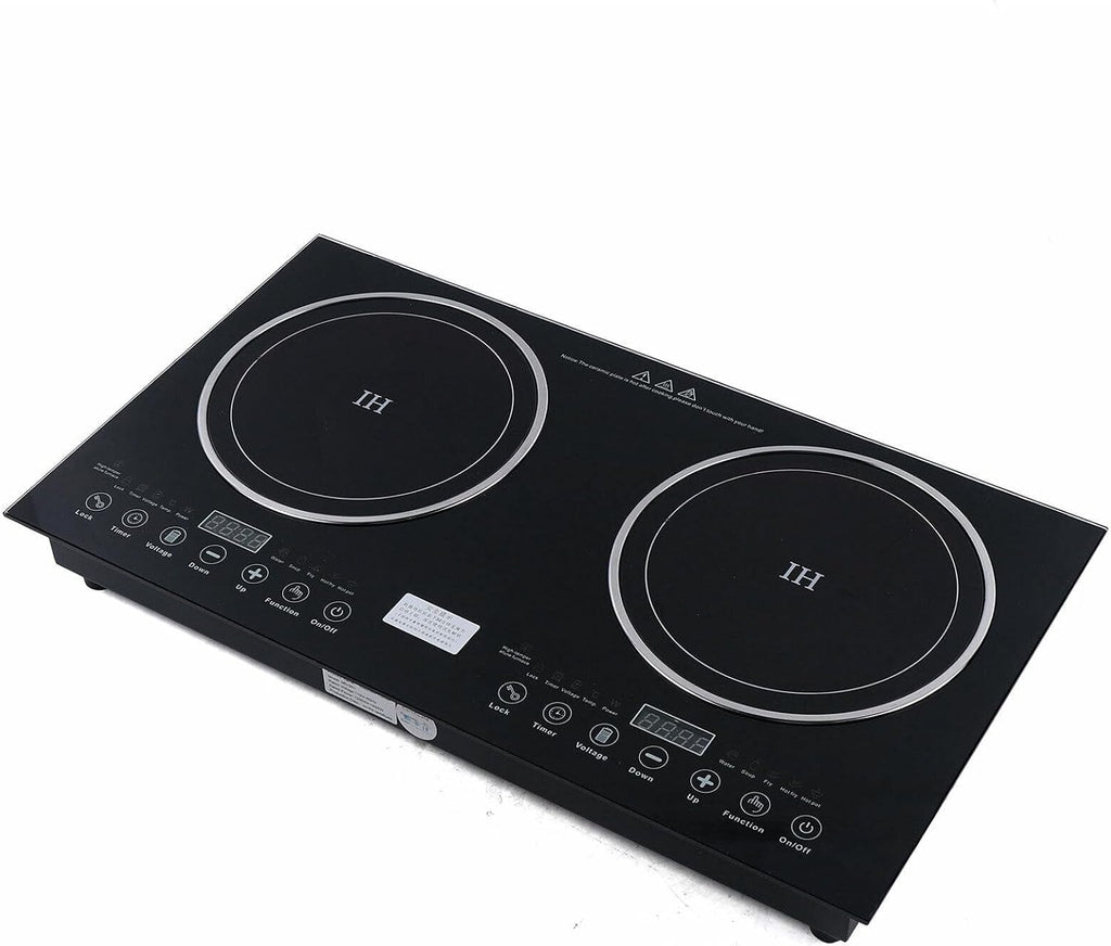 2 Burner Electric Cooktop 110v, Touch Type Keys, One-key Type Firepower Control, Multiple Cooking Function, Easy to Operate, 8 Gear Firepower, for Commercial Home