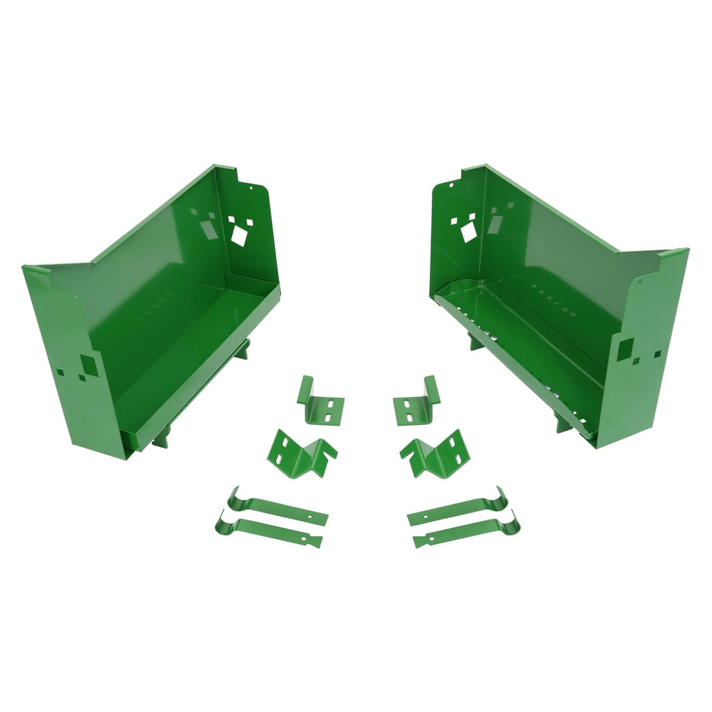 KUAFU Battery Box Right Hand & Left Hand w/Bracket Replacement for AR26618 AR26617 AR34189 AR40210 AR40673 AR40674 AR43141 Compatible with John Deere 2510 2520 3010 3020 4000 4010 4020 4320 4520 4620