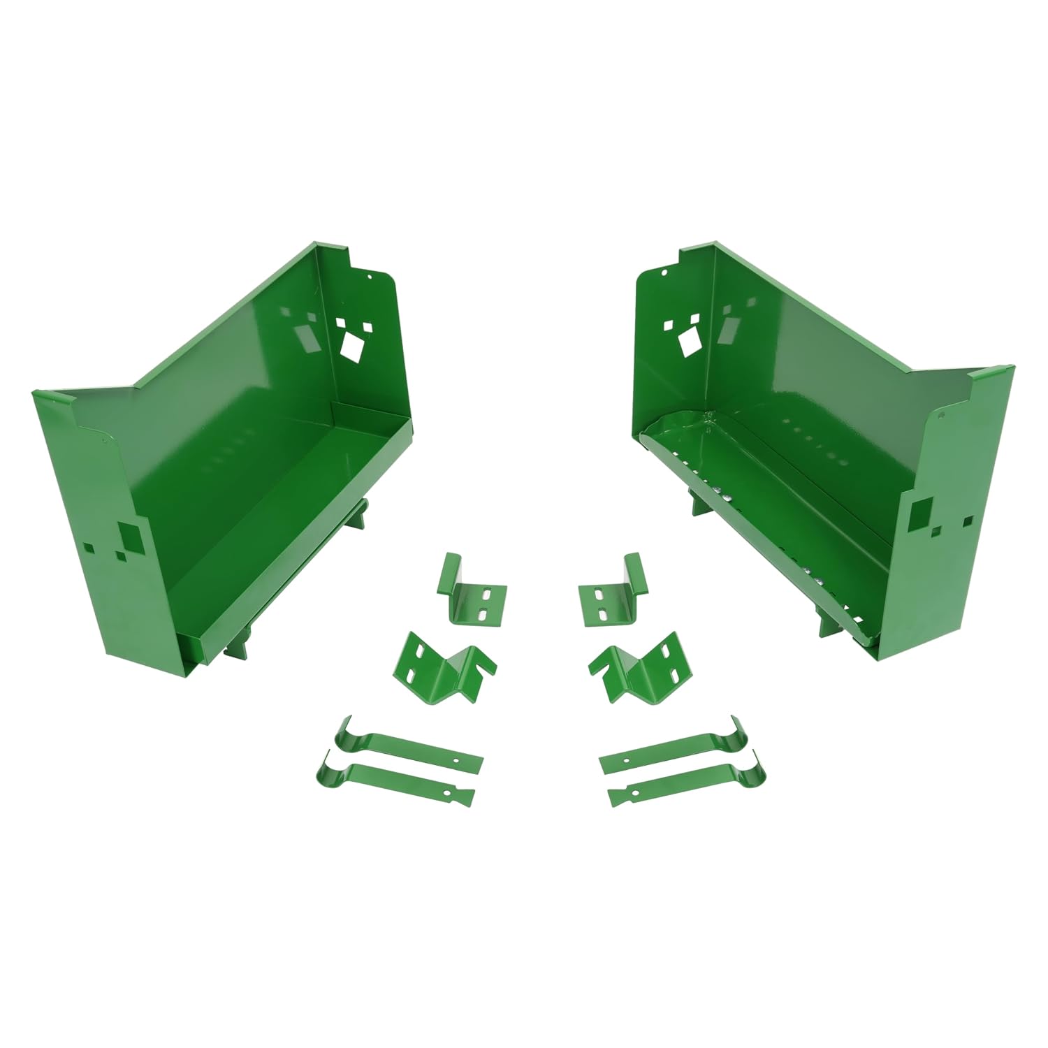 KUAFU Battery Box Right Hand & Left Hand w/Bracket Replacement for AR26618 AR26617 AR34189 AR40210 AR40673 AR40674 AR43141 Compatible with John Deere 2510 2520 3010 3020 4000 4010 4020 4320 4520 4620