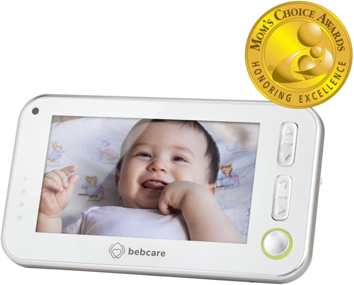 Bebcare Motion - Video Baby Monitor (2-Camera Bundle): 4.3' Ultra-Clear Screen, 360° Pan-and-Tilt Camera, Temperature Sensor, Motion and Sound Alert, Auto Baby Tracking Camera
