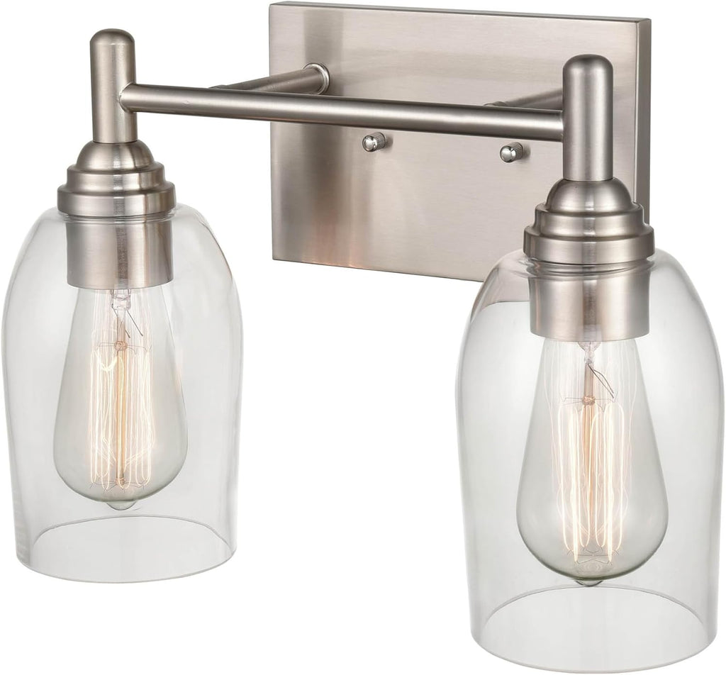 ML Lighting Arlett 2-Light Vanity Brushed Nickel