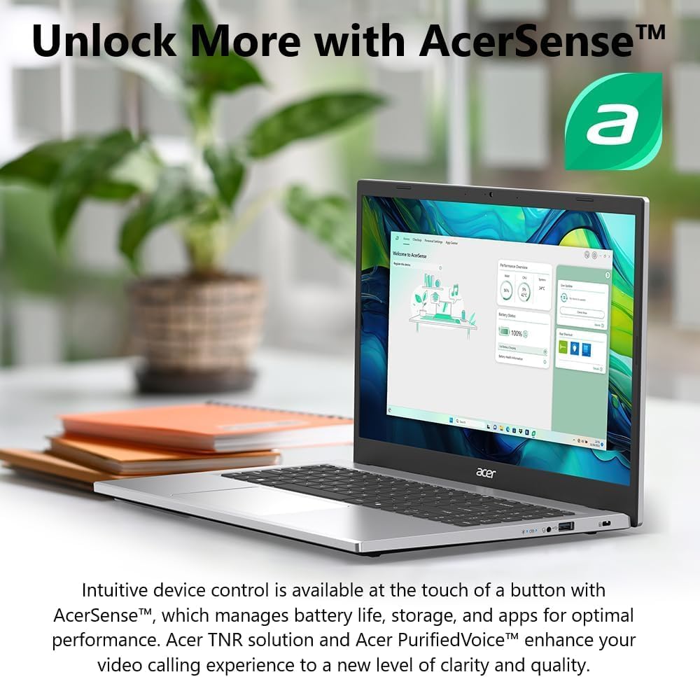 Acer New AI-Powered Business 15.6 inch FHD Laptop 2025/2026 Edition with Microsoft Office 365, Intel 8-Core Powerful Processor(Beats Intel Core i5-1335U), 8GB DDR5, 128GB SSD, Windows 11, WOWPC USB
