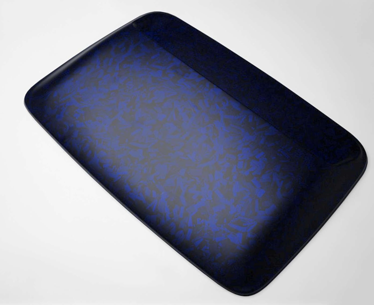 PET Marble Forged Carbon Fiber Textured Matte Royal Blue Vinyl Wrap Auto Car Sticker Decal Film Sheet Bubble Free Air Release Technology with Tool Set 5FTx9FT