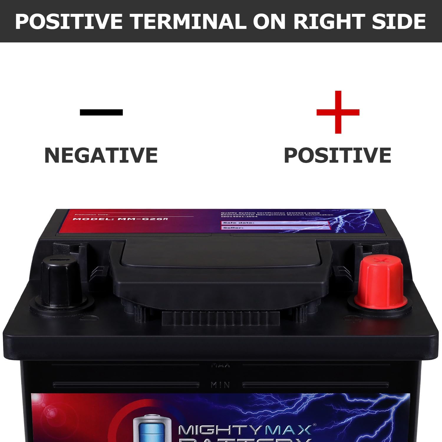 Mighty Max Battery MM-G26R BCI Group 26R 12V 45AH, 80RC, 540 CCA, Rechargeable SLA AGM Battery