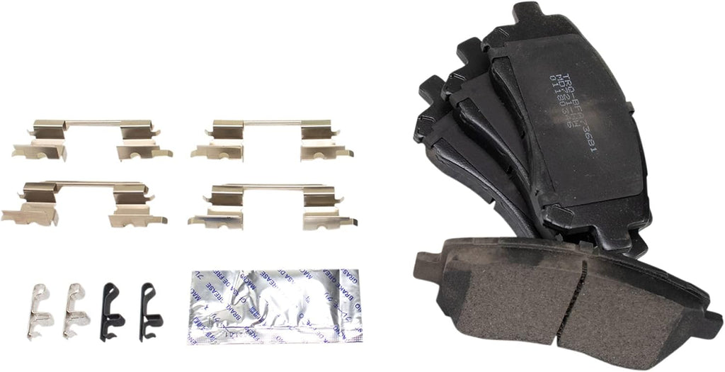 TRQ Front and Rear Brake Pad and Rotor Set Semi Metallic Compatible with 2000-2002 Subaru Legacy 2000 Outback