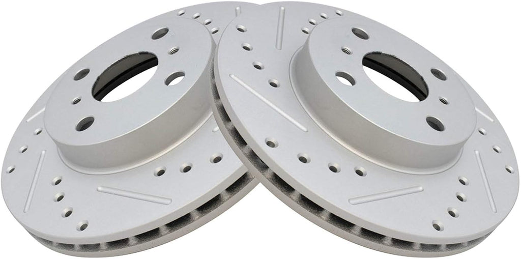 TRQ Front & Rear Brake Pad & Rotor,Shoe & Drum Kit Premium G-Coated Ceramic Performance Compatible with 1993-1997 Geo Prizm Toyota Corolla