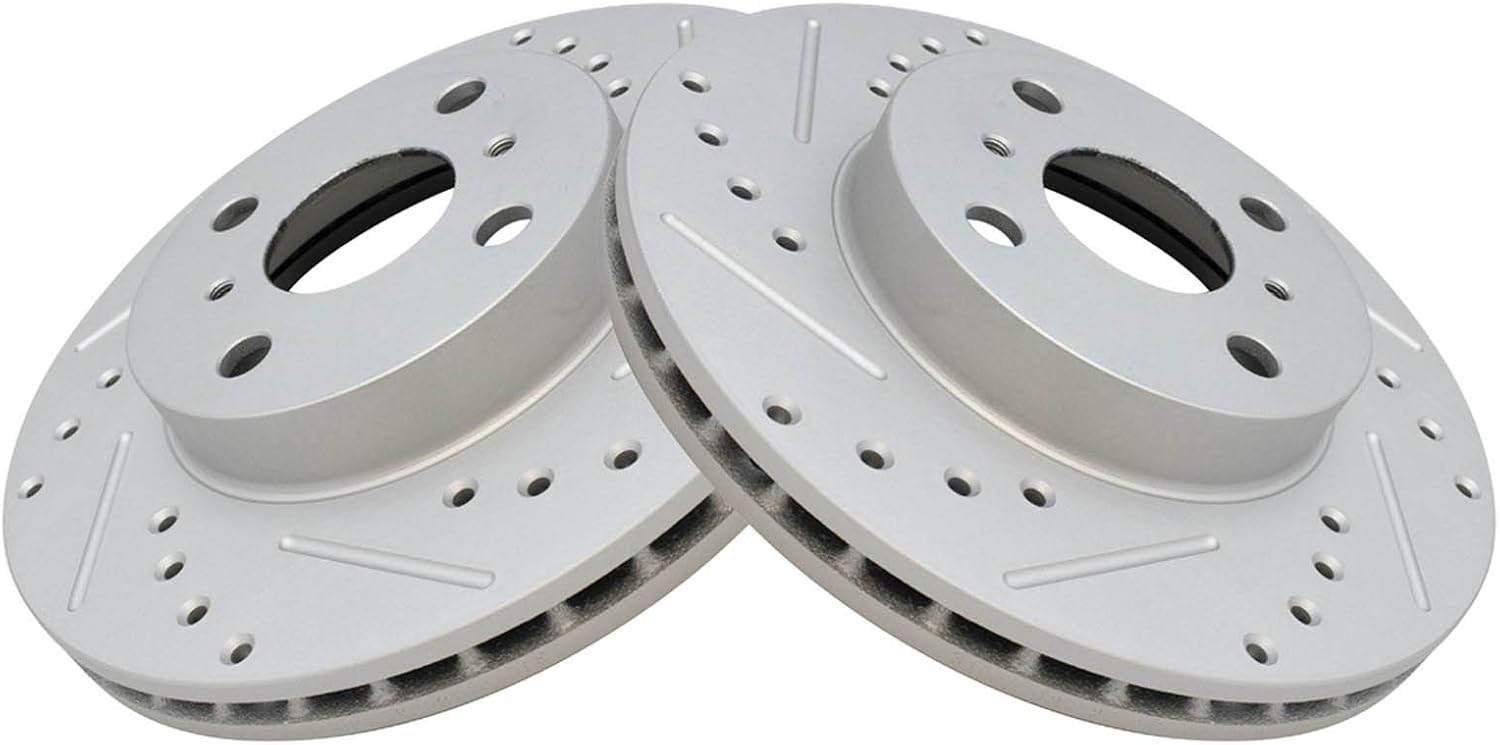 TRQ Front & Rear Brake Pad & Rotor,Shoe & Drum Kit Premium G-Coated Ceramic Performance Compatible with 1993-1997 Geo Prizm Toyota Corolla
