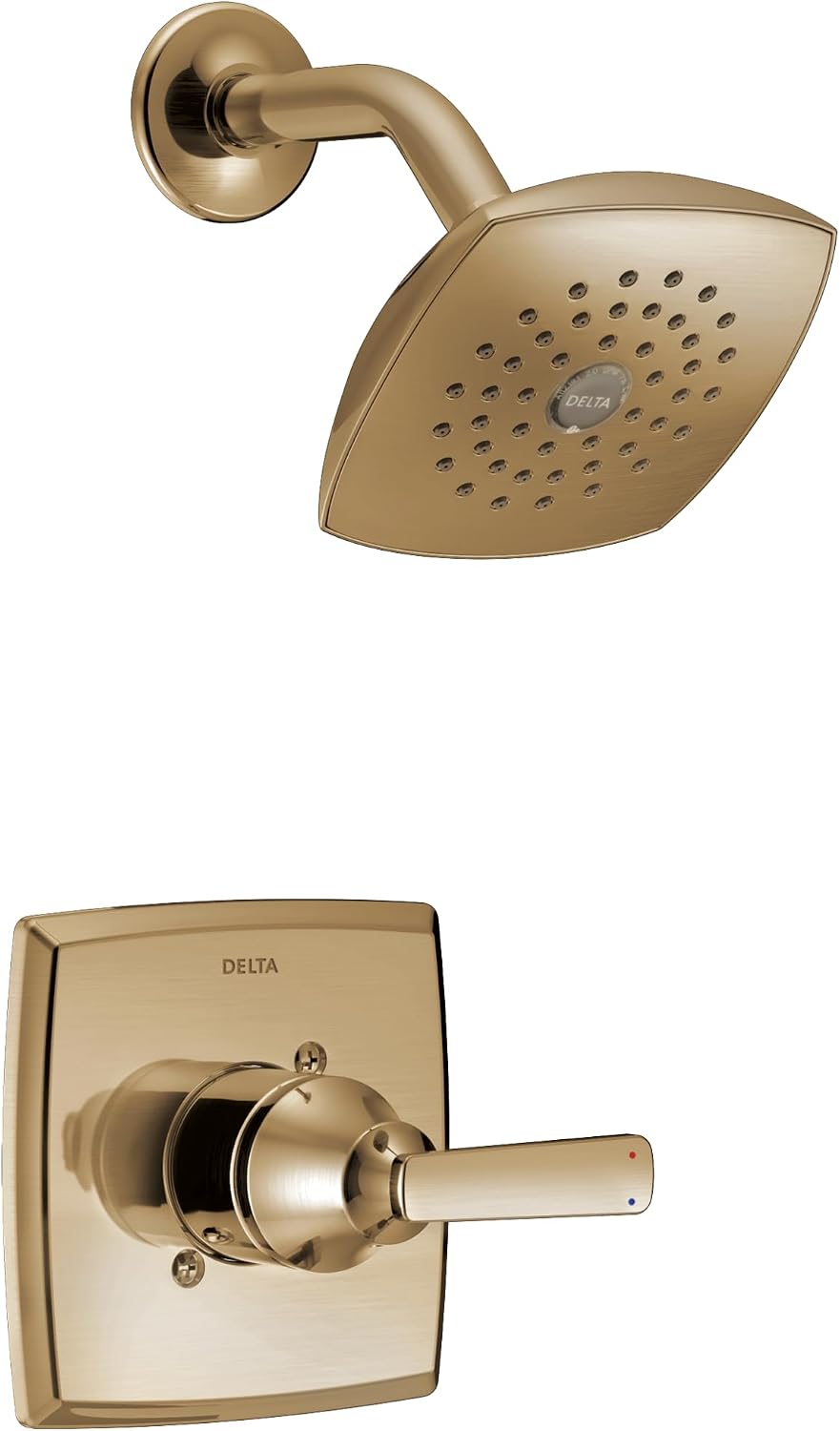 Delta Ashlyn 14 Series Shower Faucet Set, Brushed Gold Shower Head and Handle Set, Valve Trim Kit Champagne Bronze T14264-CZ (Valve Not Included)