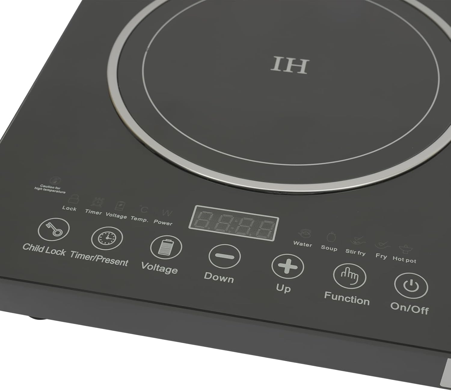 Induction Cooktop 2 Stoves, 110V 1200W+1200W, 8 Gears Firepower Regulation, Tabletop Stove Top with LED Display and Adjustable Temperature, Electric Hot Plate Crystal Cooktop for Kitchens