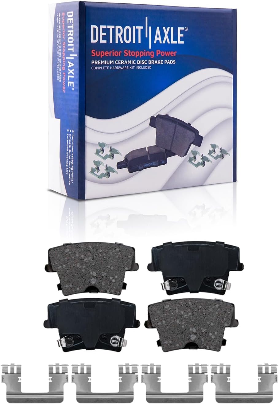 Detroit Axle - 8pc Brake Kit for 05-23 Chrysler 300 Dodge 06-23 Charger 09-23 Challenger 05-08 Magnum, 13.58' inch Front 12.60' inch Rear Disc Brake Rotors Ceramic Brake Pads w/Hardware Replacement