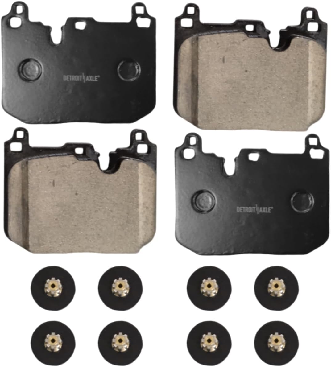 Detroit Axle - Brake Kit for 2017-2019 Mini Cooper Clubman 2018-2019 Cooper Countryman, Drilled Slotted Brake Rotors Ceramic Brakes Pads Replacement : 13.19' inch Front and 11.81' inch Rear Rotor