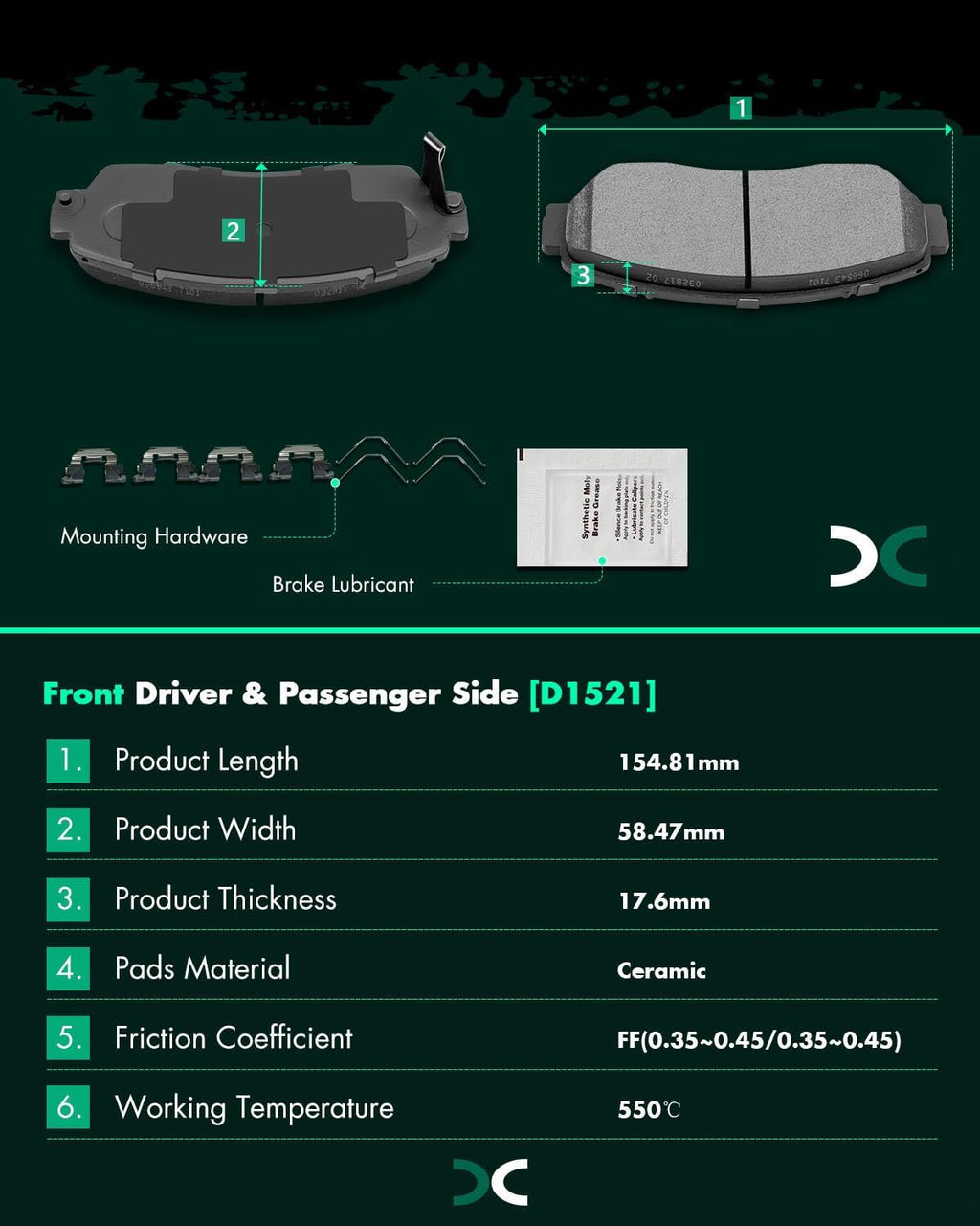SCITOO Front 11.65' Rear 12.32' Brake Pads and Rotors Kits Fit For Honda Odyssey 2005 2006 2007 2008 2009 2010