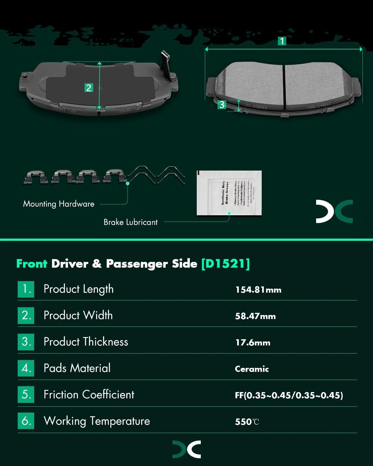 SCITOO Front 11.65' Rear 12.32' Brake Pads and Rotors Kits Fit For Honda Odyssey 2005 2006 2007 2008 2009 2010