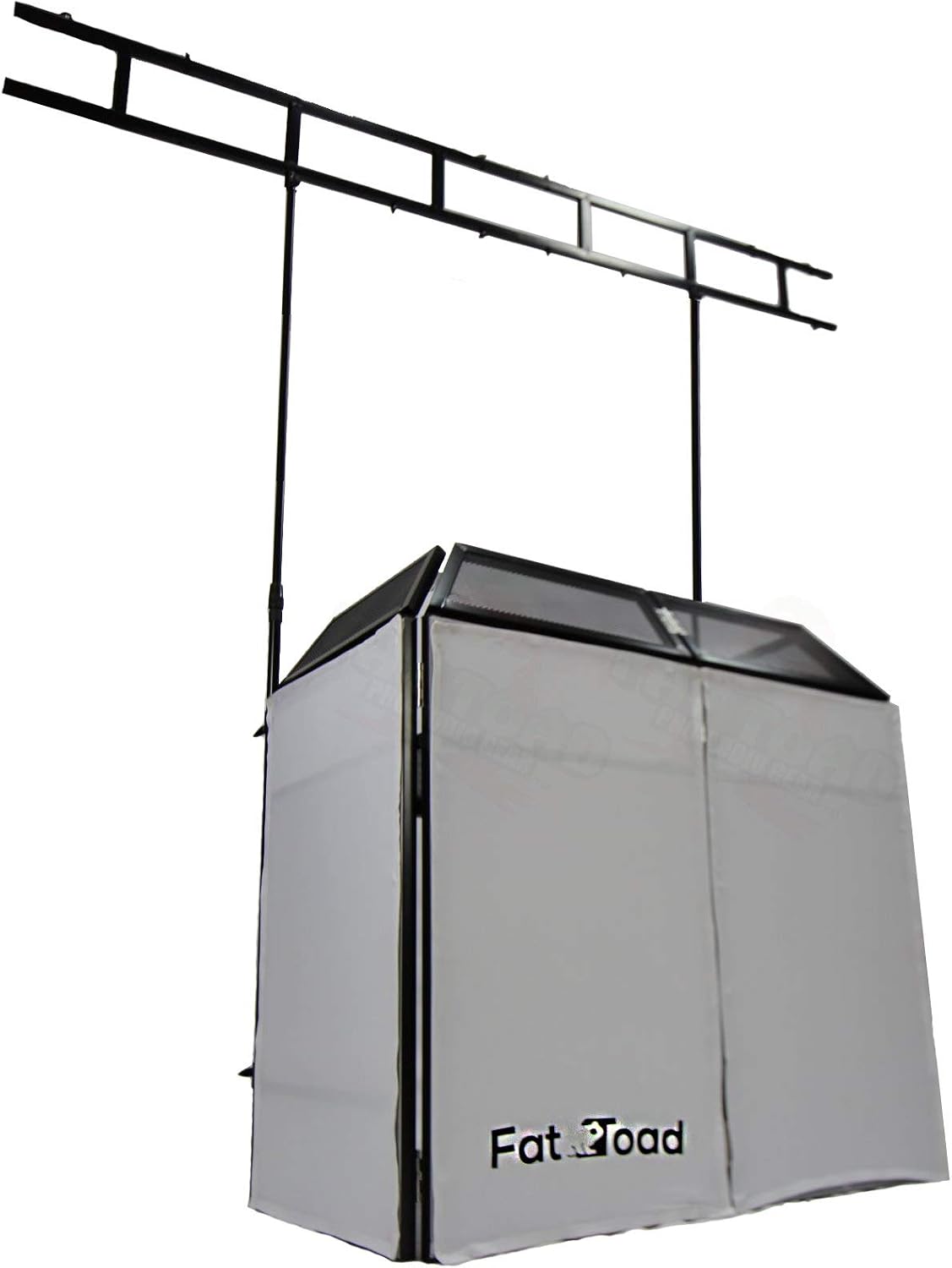 FAT TOAD DJ Booth with 8FT Lighting Truss Stand Package (QuickFOLD Series) – Foldable Panel Tabletop Platform Facade Scrim Cover – Video Light Projector Display Workstation For Sound System Event