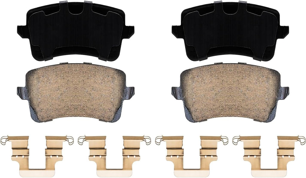 Detroit Axle - Brake Kit for Audi 2012-2013 A5, 2012 A5 Quattro, Drilled and Slotted Disc Brake Rotors Ceramic Brakes Pads Replacement : 12.60' inch Front and 12.99' inch Rear Rotors
