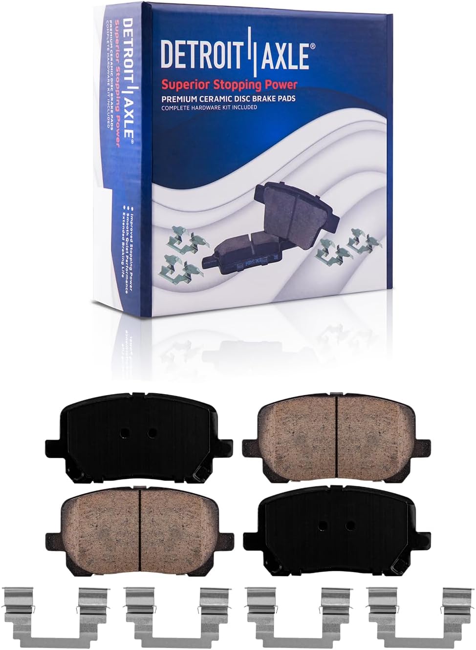 Detroit Axle - Brake Kit for Toyota 2005-2006 Corolla 2003-2007 Matrix 2003-2006 Pontiac Vibe, Front and Rear Drilled & Slotted Disc Brake Rotors Ceramic Brake Pads Replacement