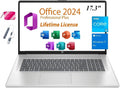HP 2025 Premium 17 Laptop, Lifetime Office 2024, 17.3' HD+ Display, Intel Core i3-N305 Processor,32GB RAM, 1TB PCIe SSD, Wi-Fi 6, HDMI, Webcam, Windows 11 Pro, Silver