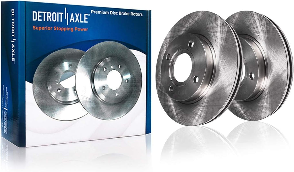 Detroit Axle - Front Brake Kit for Hyundai Accent Kia Rio 2018-2022, 11.02' inch Disc Brake Rotors Ceramic Brake Pads with Hardware 2019 2020 2021 Replacement
