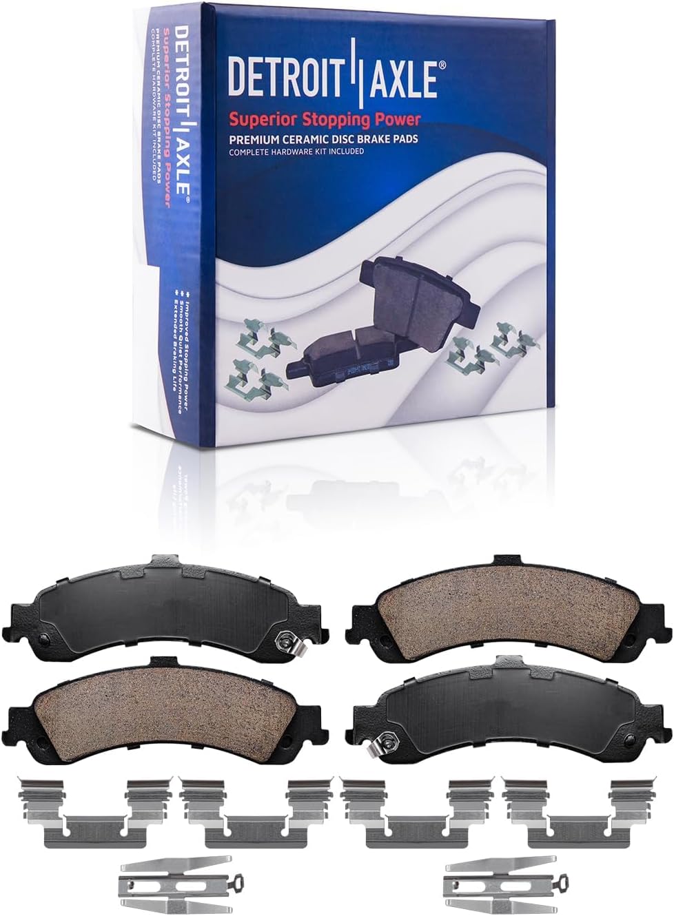 Detroit Axle - Brake Kit for Chevy GMC Silverado Sierra 1500 Yukon Tahoe Cadillac Escalade Drilled Slotted Brake Rotors Ceramic Brakes Pads Replacement : 12.00' inch Front and 12.99' inch Rear Rotors