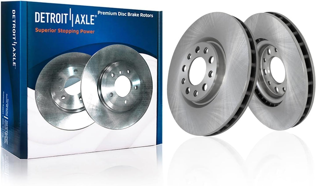 Detroit Axle - Brake Kit for 2020 2021 2022 2023 Jeep Gladiator 3.0L, 3.6L, Disc Brakes Rotors Ceramic Brake Pads Replacement : 12.99' inch Front and 13.78' inch Rear Rotor