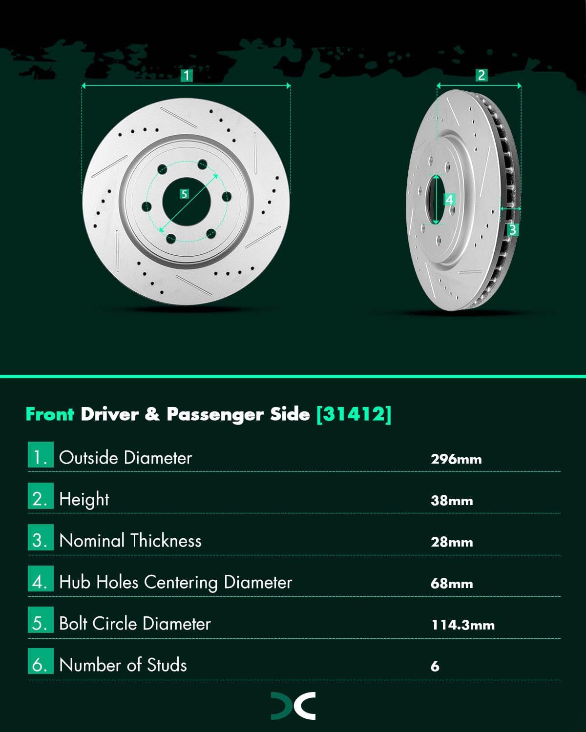 SCITOO Front Rear Brake Pads and Rotors Kits Fit For Nissan Frontier 2005-2019,For Nissan Xterra 2005-2015,For Suzuki Equator 2009-2012
