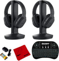 Sony RF400 Wireless Home Theater Headphones (2-Pack) w/Deco Gear Accessories Bundle