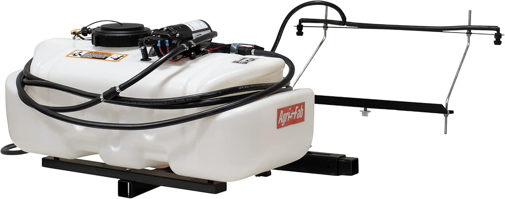 Agri-Fab 45-0628 Zero Turn Riding Lawn Mower Sprayer with Boom and Spray Wand 15 - Gallon Capacity Tank, 2.2 GPM, 100 PSI Sprayer Pump, Universal Design fits Many Zero Turn Brands