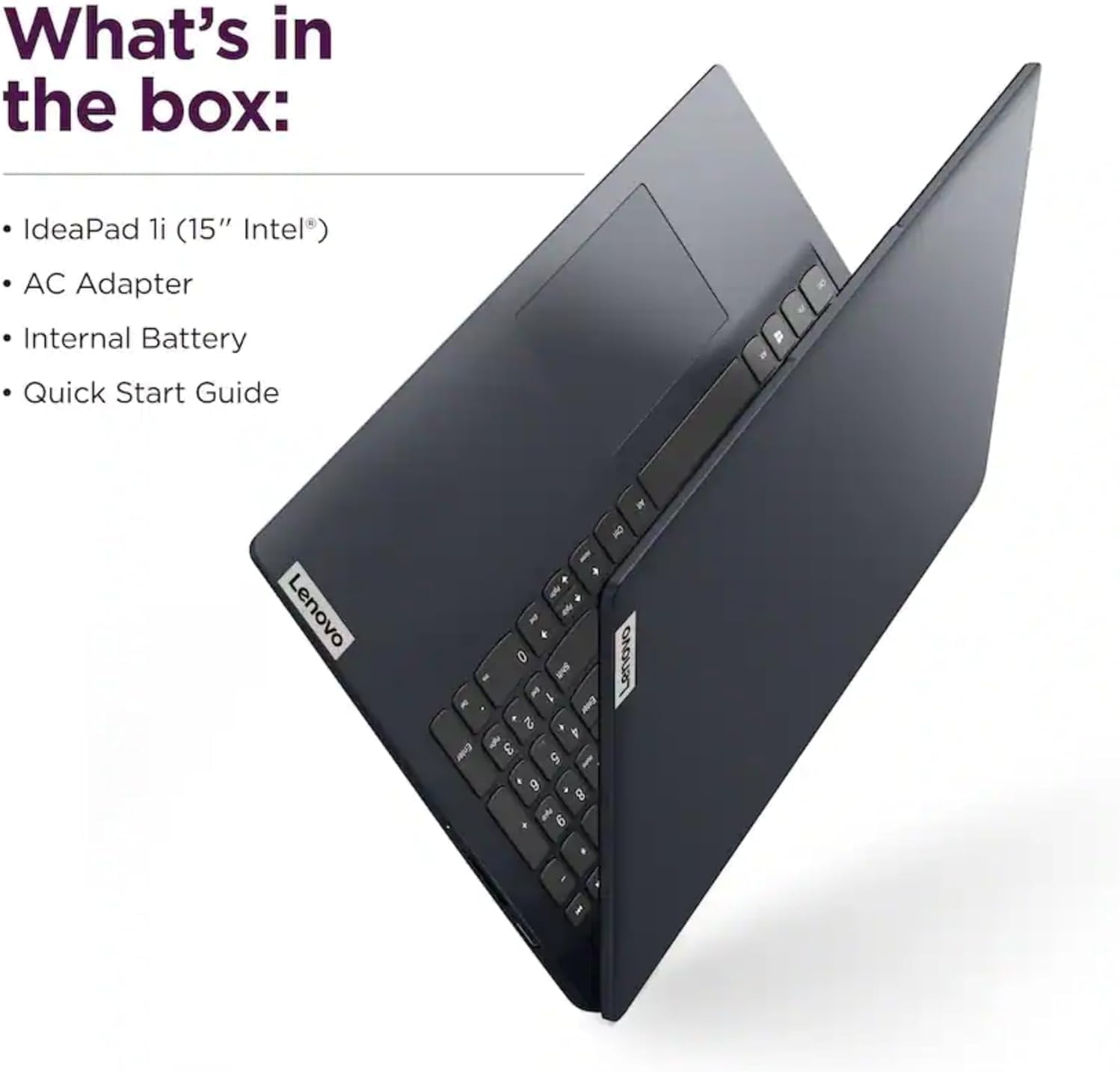 Lenovo IdeaPad 1i 15.6 Inch FHD Touchscreen Laptop | Intel 10-Core i5 1335U | 16GB RAM, 2TB SSD | WiFi 6 | 10HR Battery, Rapid Charge | Iris Xe Graphics | Windows 11, AI Copilot | Abyss Blue