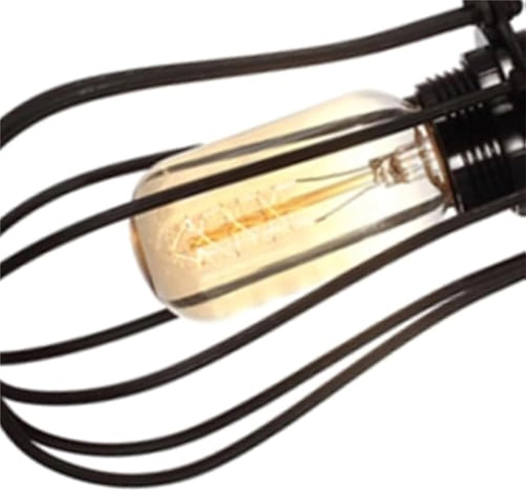 Industrial Pendant Lamp Black Wrought Iron E26 Hardwired Ceiling Light Fixture