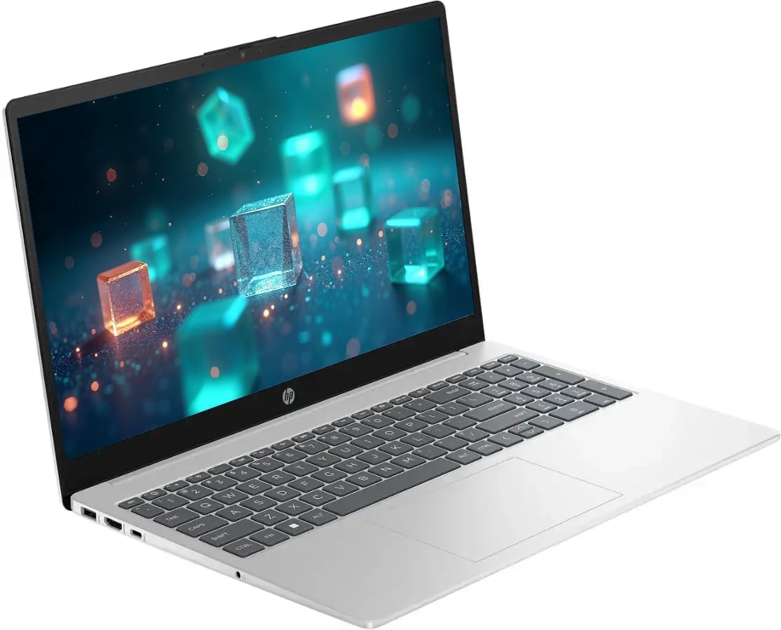 HP Touchscreen 15.6' Business Laptop Computer, 64GB RAM 2TB SSD, Windows 11 Laptop, Intel 6-core i3-1315U Processor, AI Copilot, NLY Earphones, Natural Silver