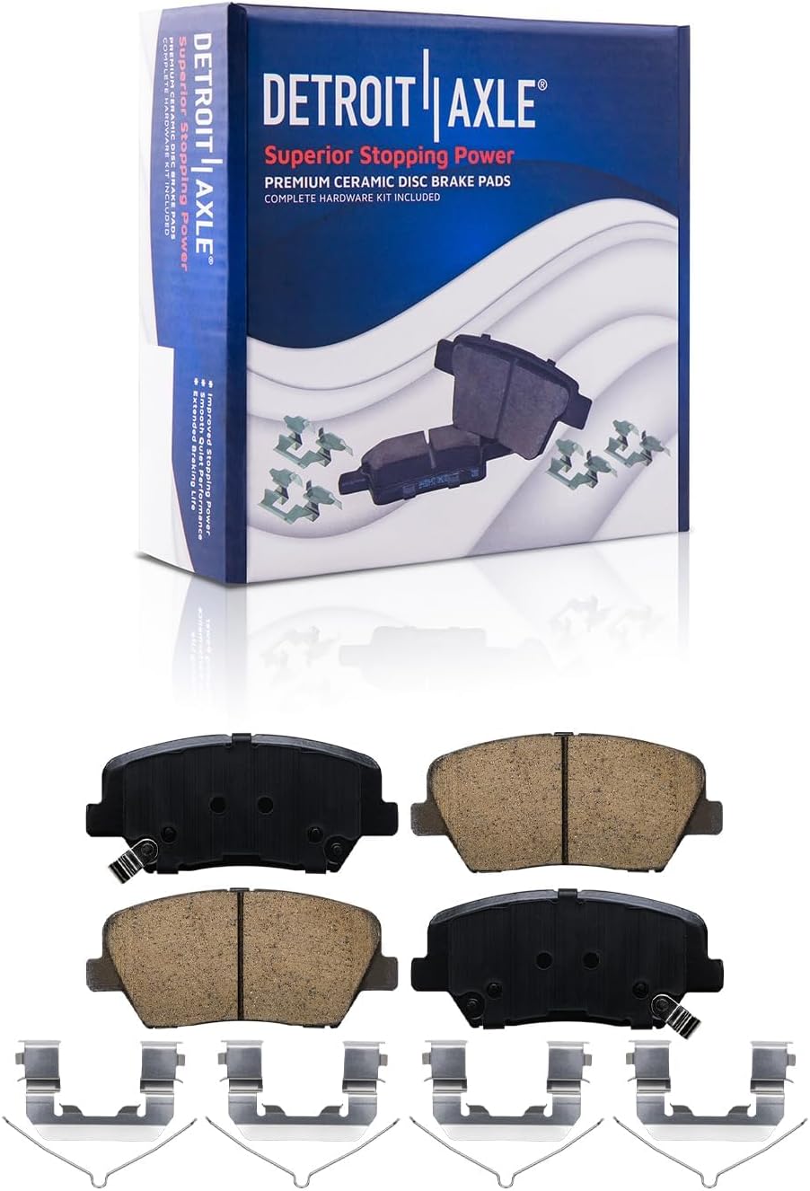 Detroit Axle - Front Brake Kit for 2019 2020 2021 2022 2023 2024 Hyundai Nexo, Drilled & Slotted Disc Brake Rotors Ceramic Brakes Pads w/Hardware Replacement : 12.60'' inch Rotor