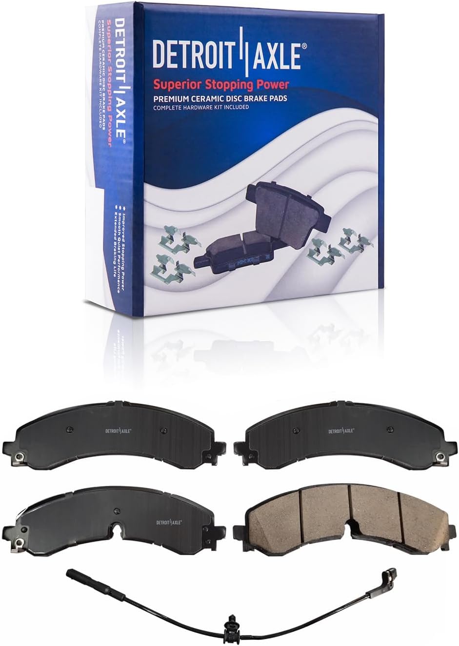 Detroit Axle - Brake Kit for 2020 2021 Chevrolet GMC Silverado Sierra 2500 3500 HD Disc Brake Rotors Brakes Pads Replacement : 13.98' inch Front and 14.17' inch Rear Rotor