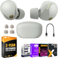 Sony WF-1000XM5 Noise Canceling Truly Wireless Earbuds (Silver) Bundle with 2 YR CPS Enhanced Protection Pack and Audio Essentials Software