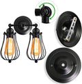 Bathroom Light Industrial Double Head Wall Lights Sconce American Rustic Wrought Iron Antique Compatible with Restaurant Corridor Bedroom Wall Lamp