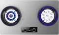 Gas Stove 2 Burners,NG/LPG Convertible Stove,Tabletop/Built-in Stainless Steel Cast Copper Cooktop,with Flameout Protection,4.8KW/5.2KW(NG)