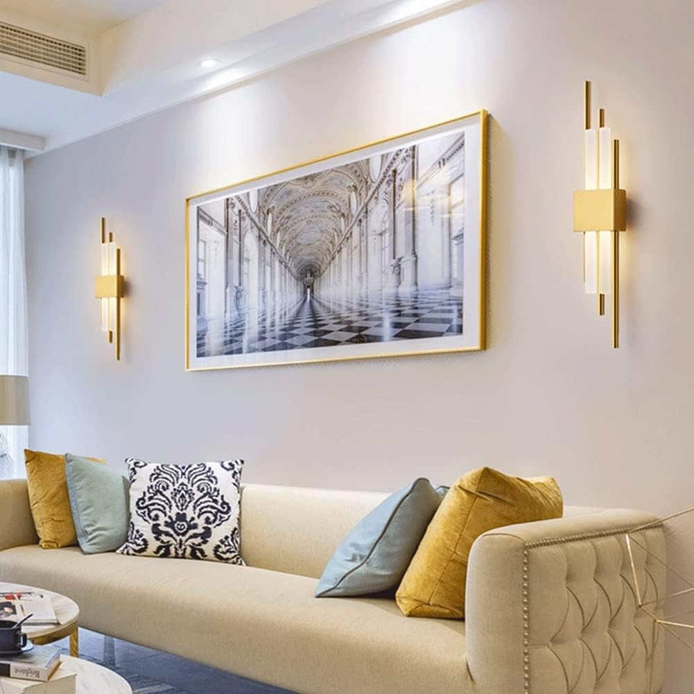 Wall Sconces Nordic Wrought Iron Wall Sconce Modern Minimalist Art Wall Light Wall Mounted Lighting Fixture for Bedroom Bathroom Villa Balcony Decoration Wall Sconce Lighting ( Color : Trichromatic Di